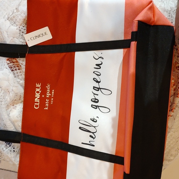 Clinique x Kate Spade Hello, Gorgeous Striped Tote Bag - Picture 2 of 4